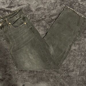 Black & Gray straight-leg denim jeans - FashionNova